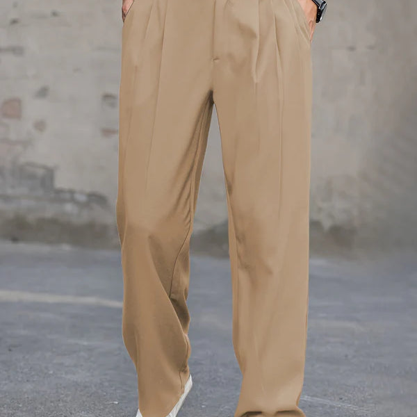 Herenbroek | Polyestermix | Losse Pasvorm met Plooien