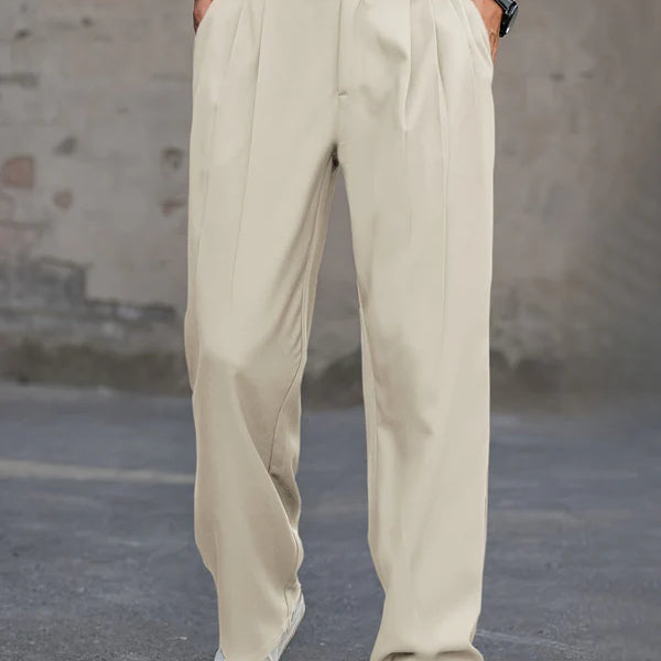 Herenbroek | Polyestermix | Losse Pasvorm met Plooien