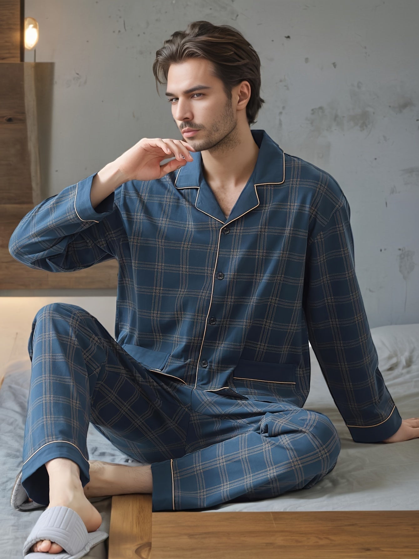 Heren Pyjama Set | Klassiek & Comfortabel | Zachte Stof