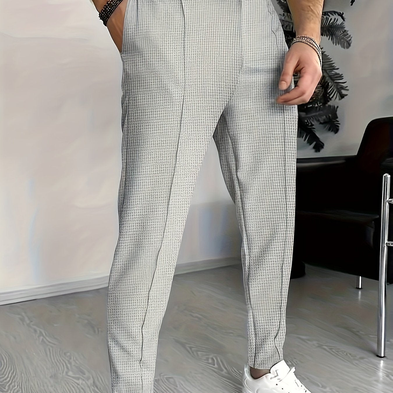 Heren Jogger Broek | Katoenmix | Slim Fit met Elastische Taille