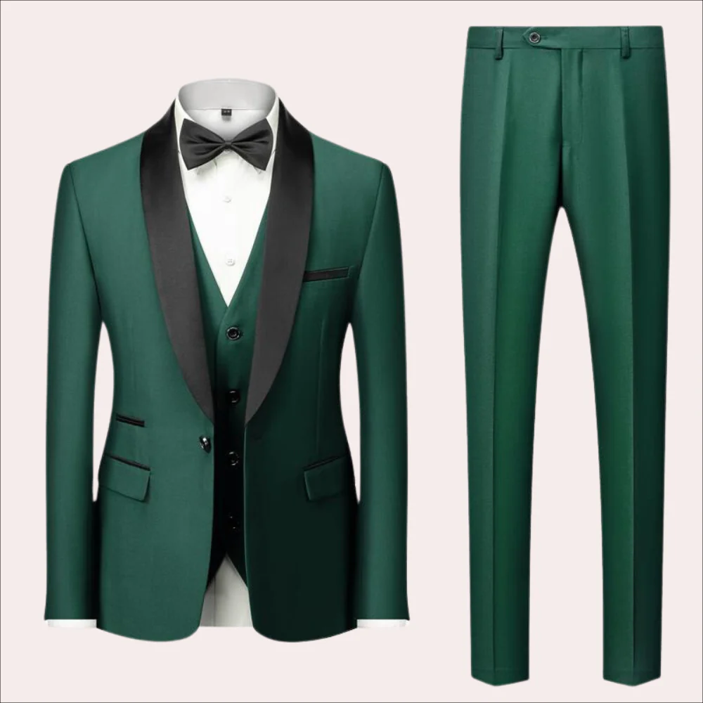 Milano Tuxedo | Driedelig Smoking | Contrasterende Revers
