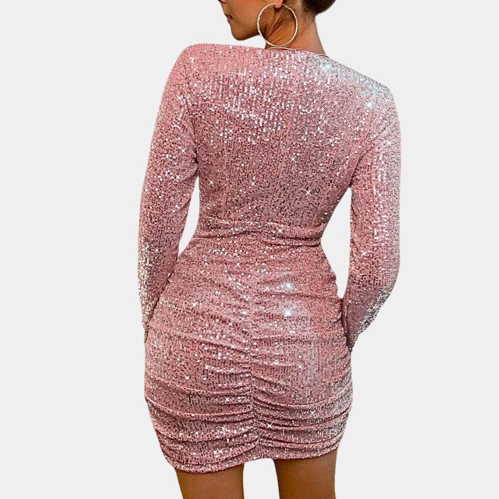 Stellar Glow Dress | Glitter Bodycon | Feestelijke Elegantie