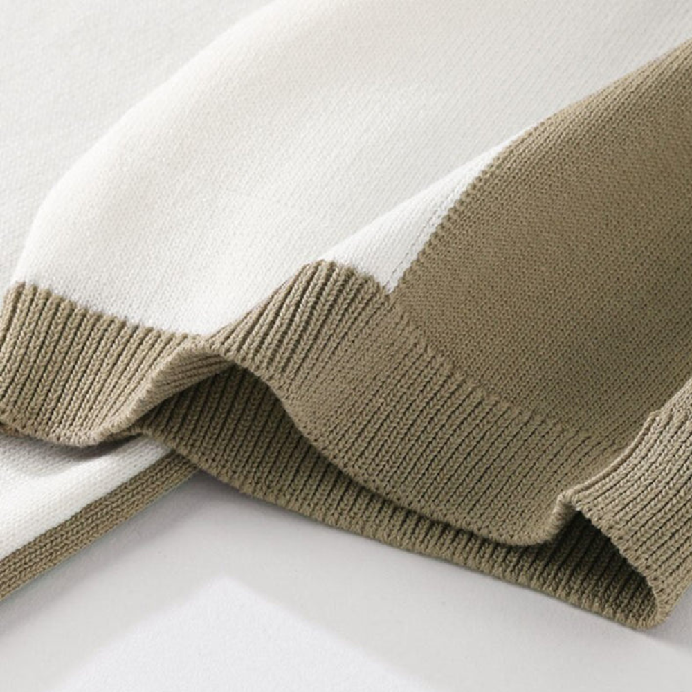 Heren Colorblock Poloshirt | Slim Fit | Moderne Minimalistische Look