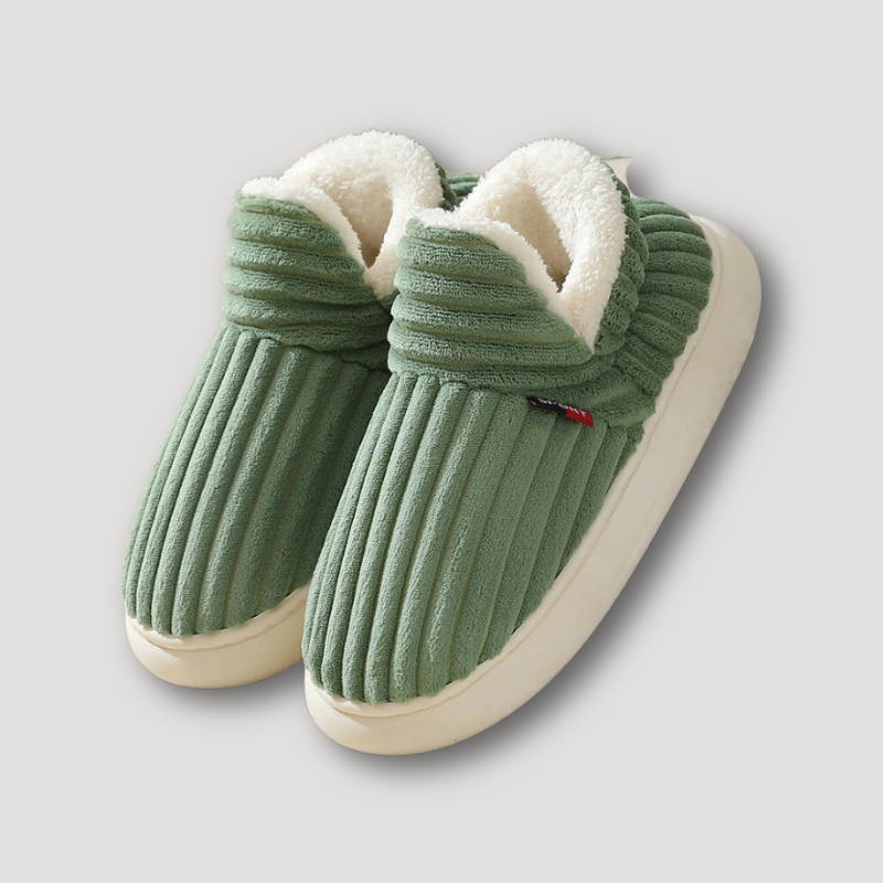 Pantoffels met zachte voering, flexibele zool en modern design