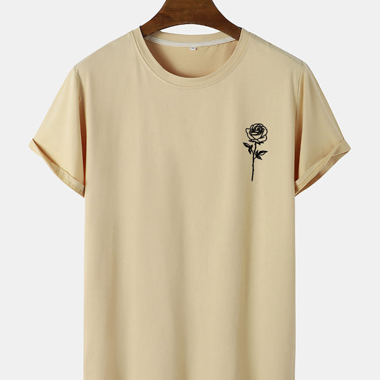 Rose Sketch T-Shirt | Fijn Lijnenspel | Romantisch Minimalisme