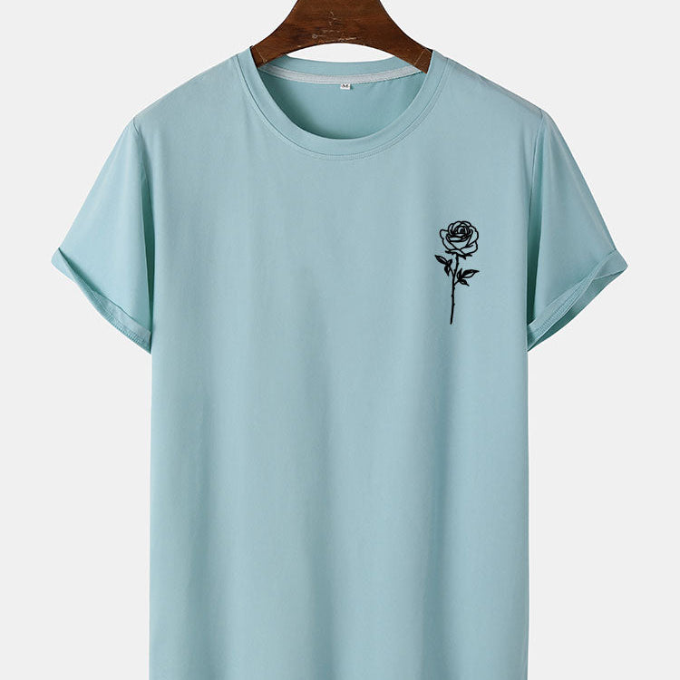 Rose Sketch T-Shirt | Fijn Lijnenspel | Romantisch Minimalisme