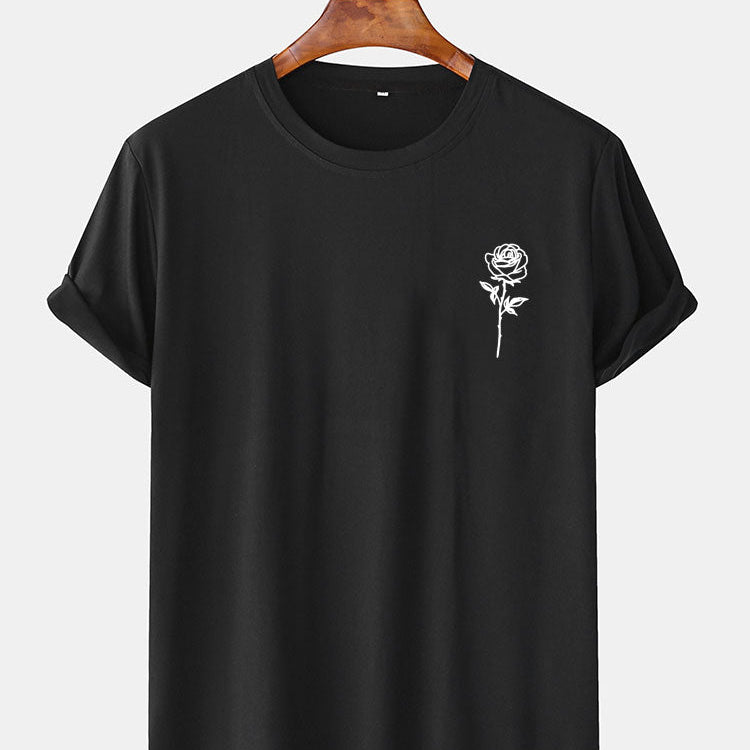 Rose Sketch T-Shirt | Fijn Lijnenspel | Romantisch Minimalisme