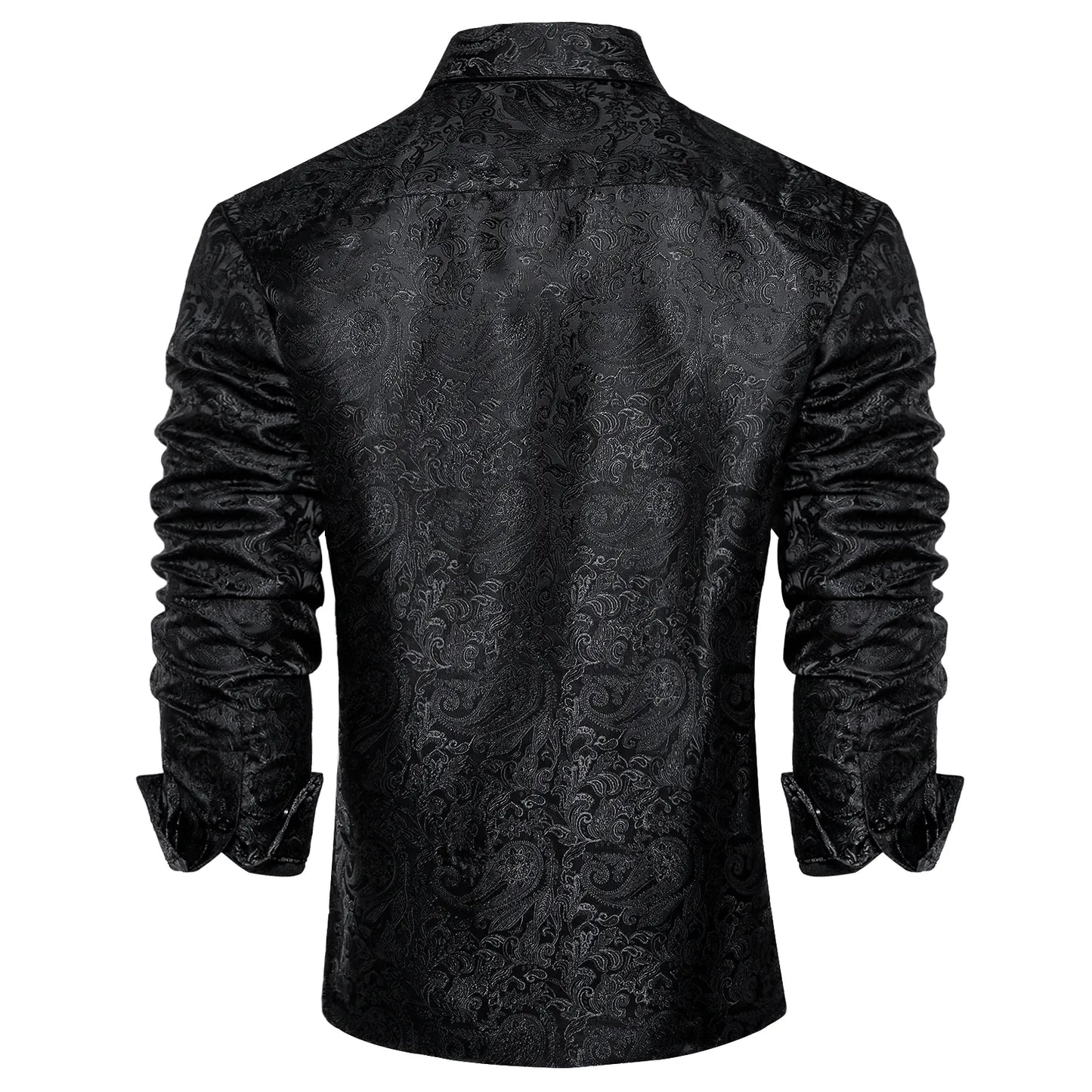 Baroque Party Shirt | Glanzende Jacquard Look | Statement Eveningwear