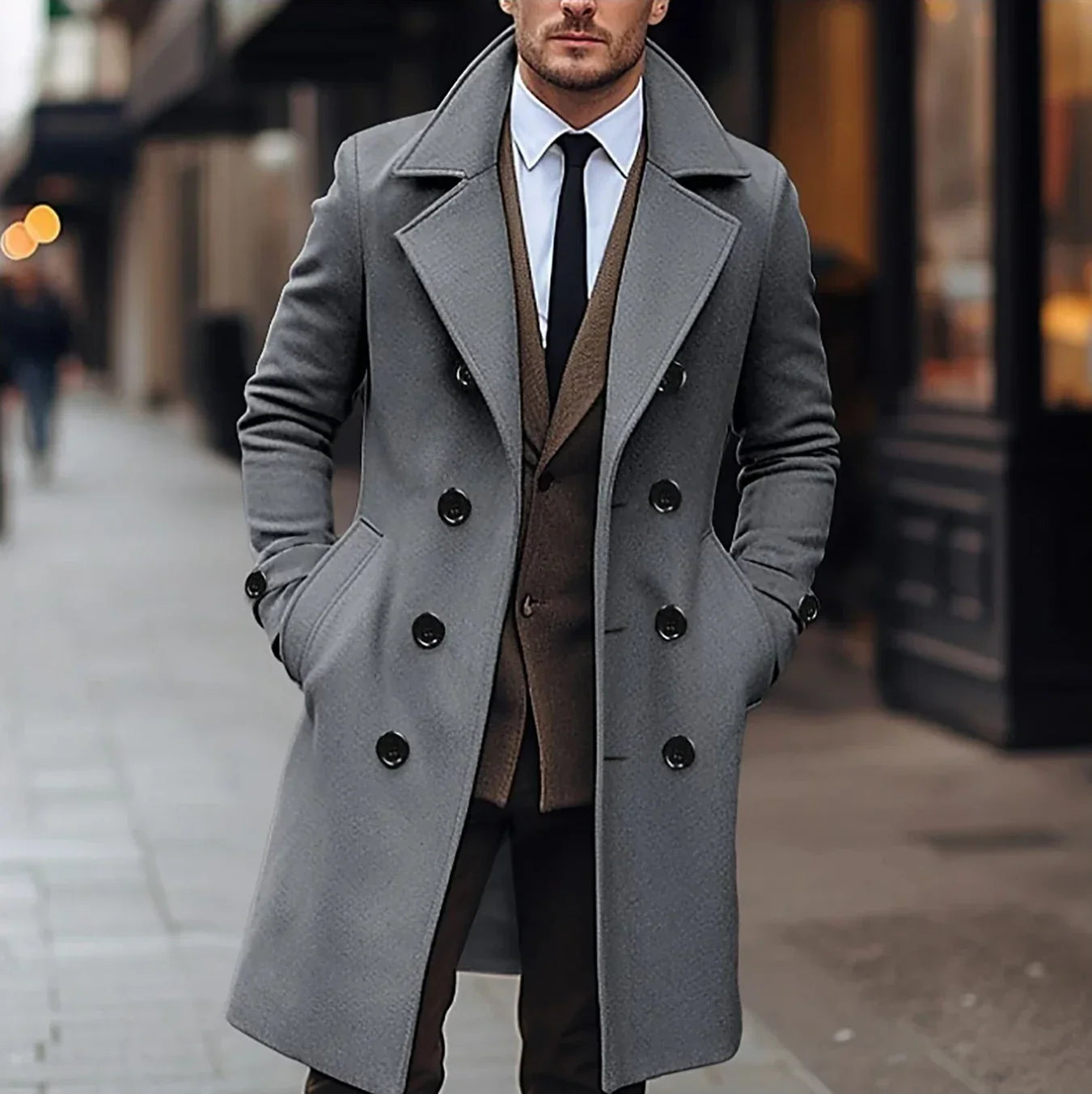 Klassieke Wollen Trenchcoat | Stijlvol & Warm | Perfect voor Zakelijk & Casual