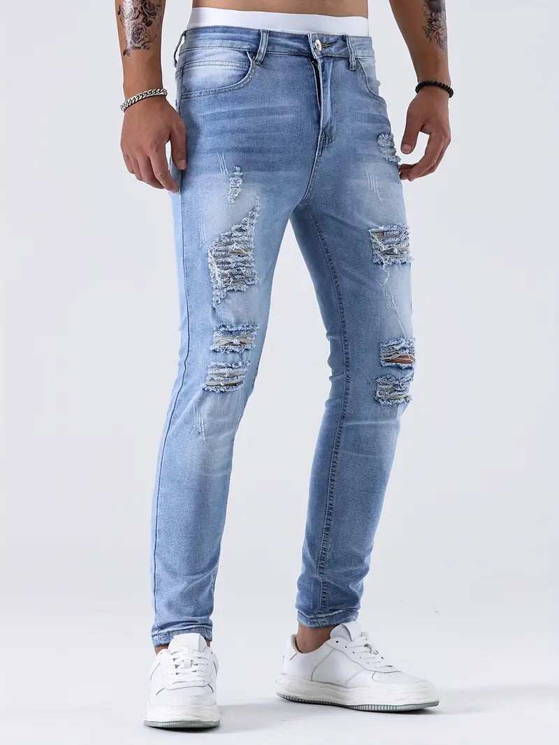 Impact Denim | Destroyed Skinny Fit | Gebleekte Streetlook