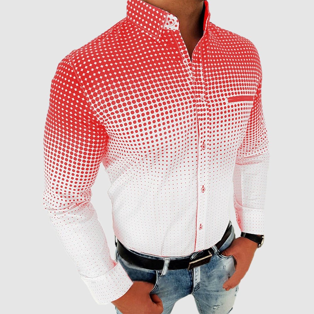 overhemd met kleurverloop en klassieke kraag