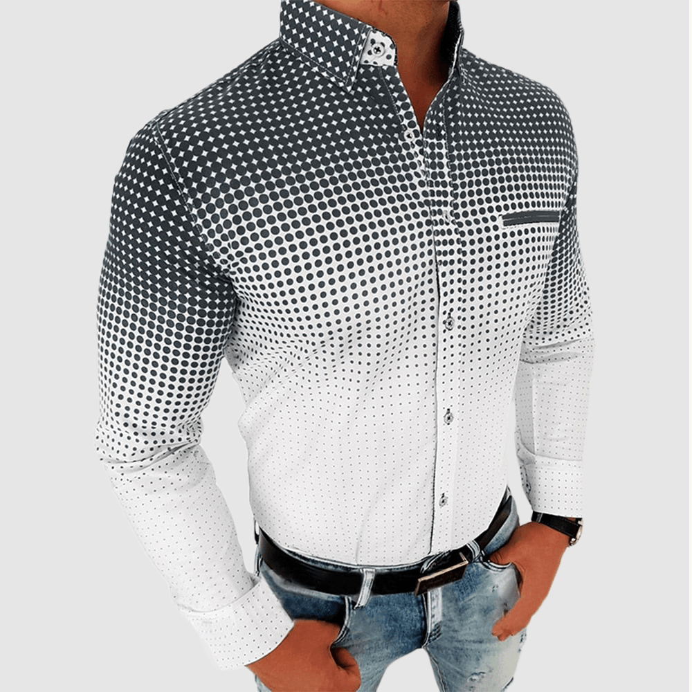 overhemd met kleurverloop en klassieke kraag