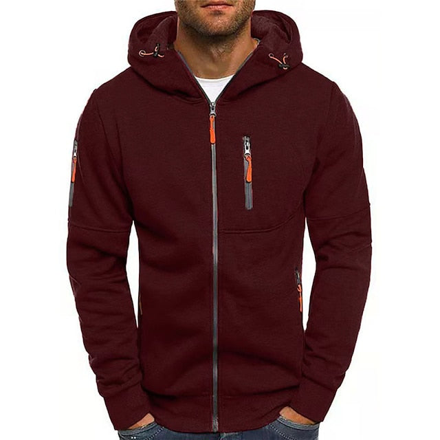 Heren Hoodie met Rits | Comfortabel & Sportief | Perfect voor Elke Dag