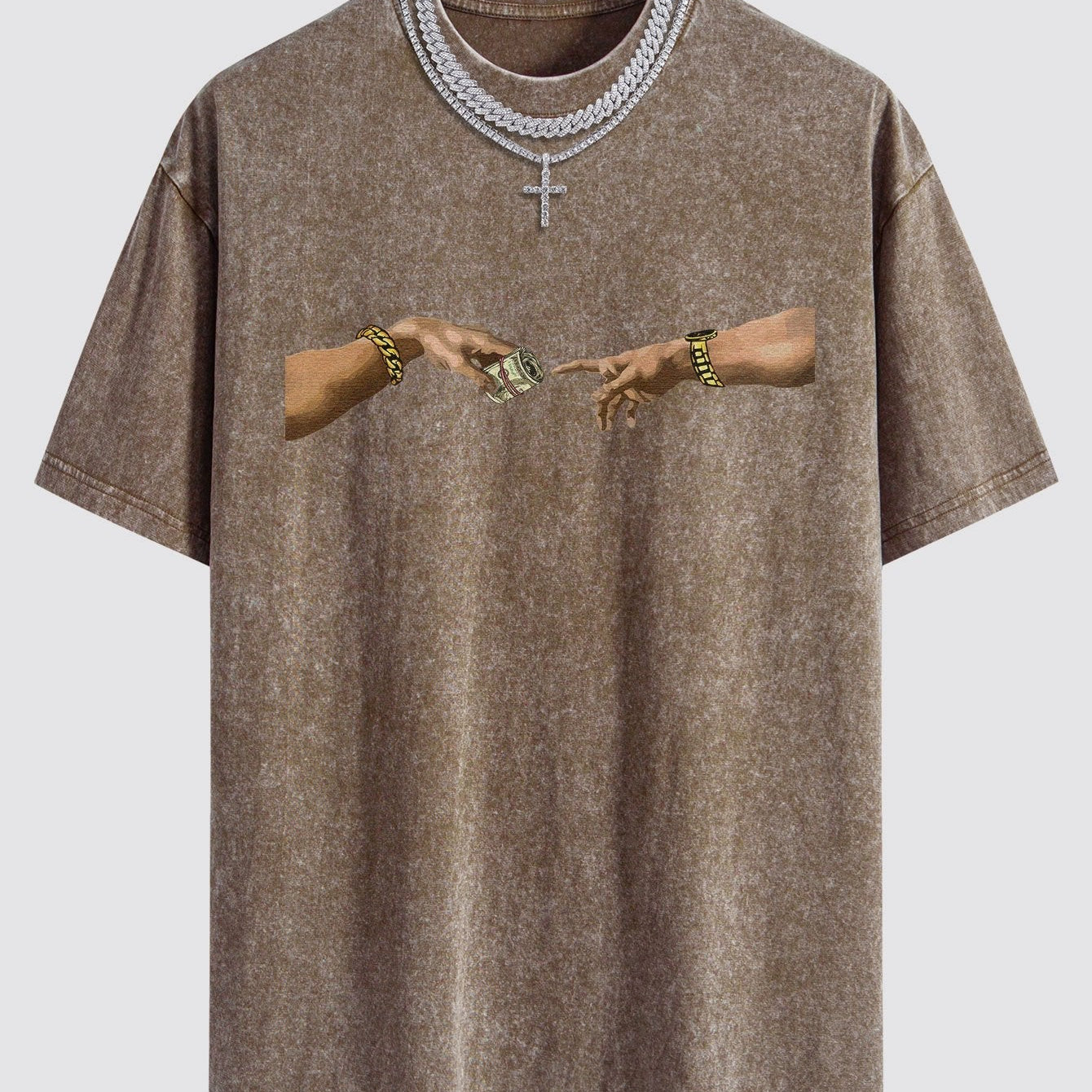 Creation Touch T-Shirt | Zacht Gewassen Look | Artistiek Detail