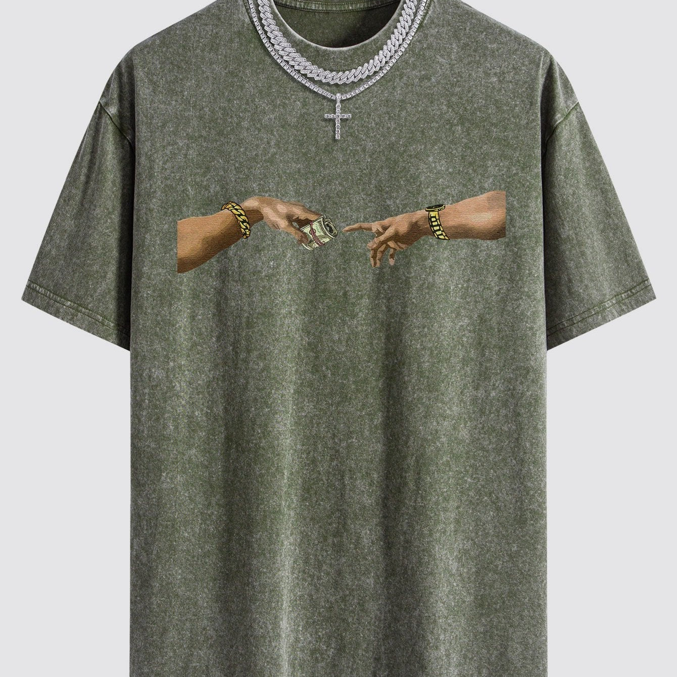 Creation Touch T-Shirt | Zacht Gewassen Look | Artistiek Detail