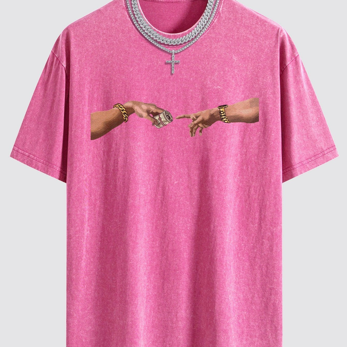 Creation Touch T-Shirt | Zacht Gewassen Look | Artistiek Detail