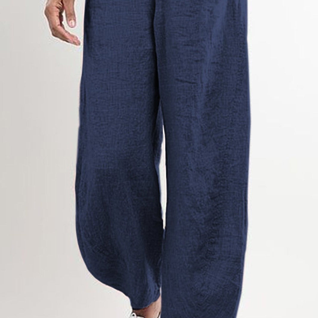 Zonsondergang Pant | Geplooide Wide-Leg | Zachte Pasteltinten