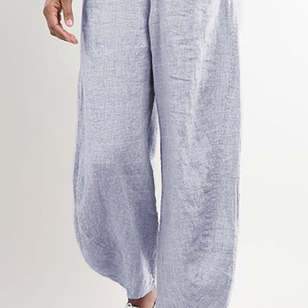 Zonsondergang Pant | Geplooide Wide-Leg | Zachte Pasteltinten