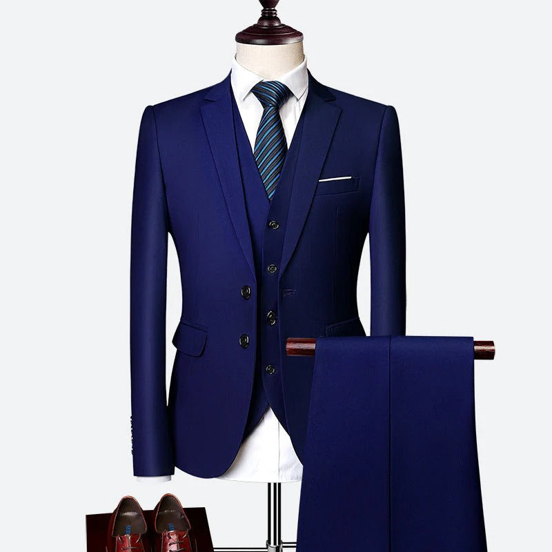 Royal Tailored Kostuum | Drie-delig Luxe | Klassiek met Kleur