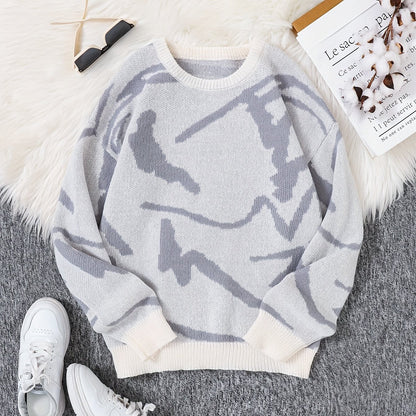 Heren Trui met Grafische Print | Oversized Knit | Streetwear Essential