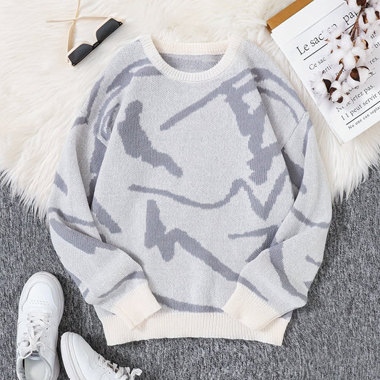 Heren Trui met Grafische Print | Oversized Knit | Streetwear Essential