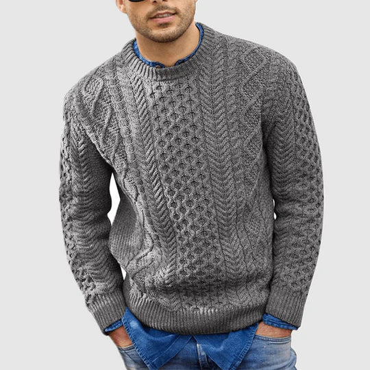 Heren Gebreide Trui | Kabelpatroon | Comfort Fit Winter Essential