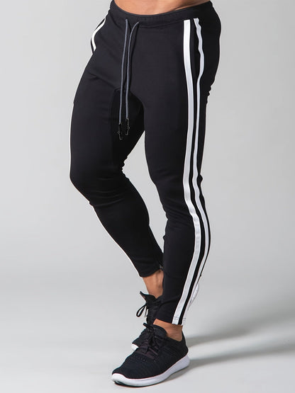 Tapered Trackpants met Zijstrepen | Slim Fit Gymwear | Stretch Comfort