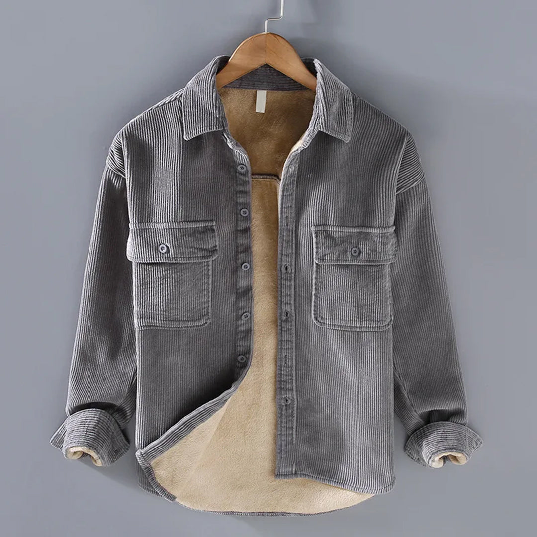 Sherpa Cord Overshirt | Teddy-Lined | Retro Utility Vibe