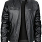 Heren Motorjack | Stijlvolle PU-Leren Jas | Sportieve Biker Look
