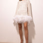 Celeste Feather Dress | Mini met Pailletten | Luxe & Glamour