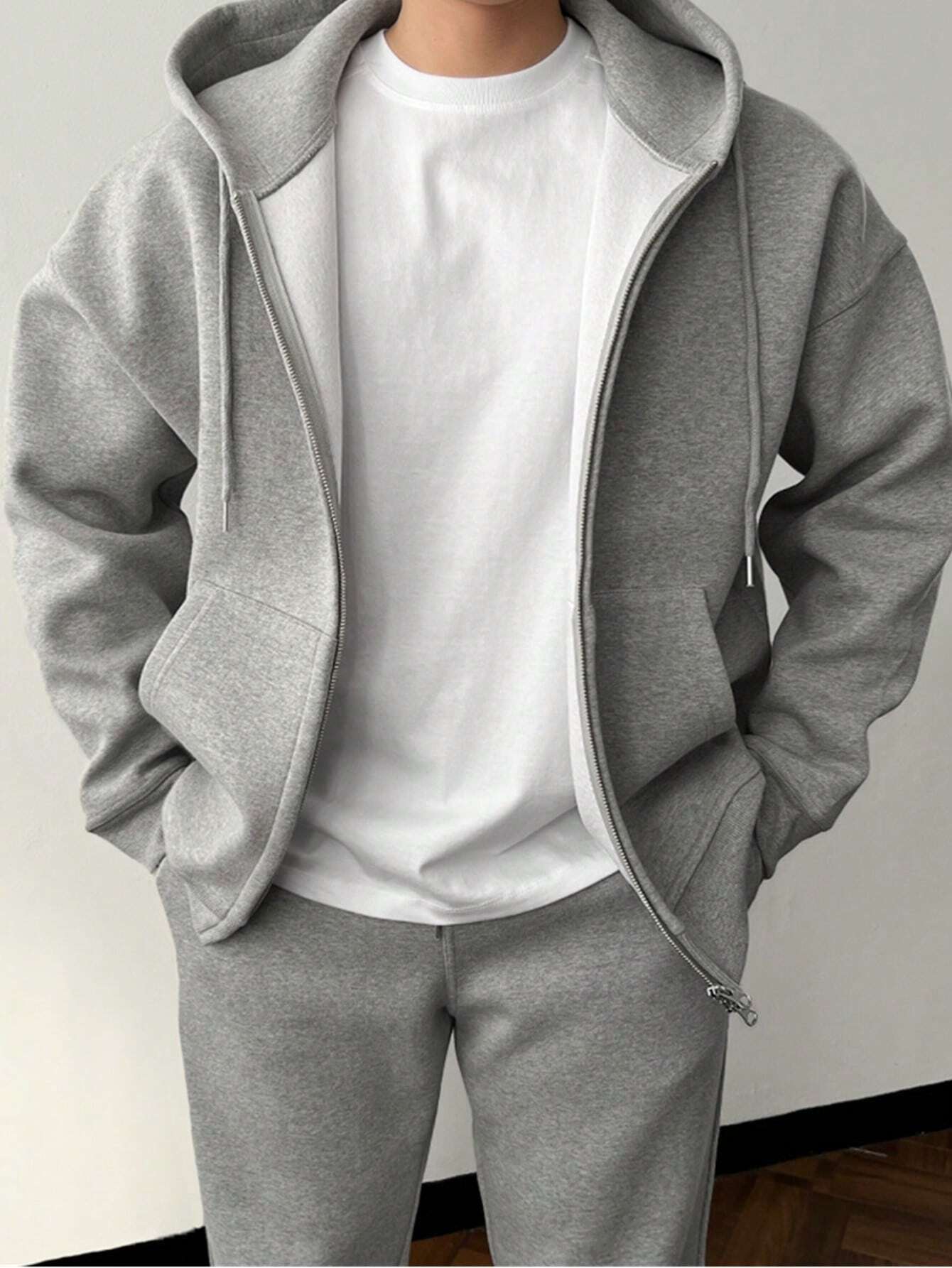 Heren Trainingspak met Rits Hoodie | Comfort Fit | Minimalistische Loungewear Set
