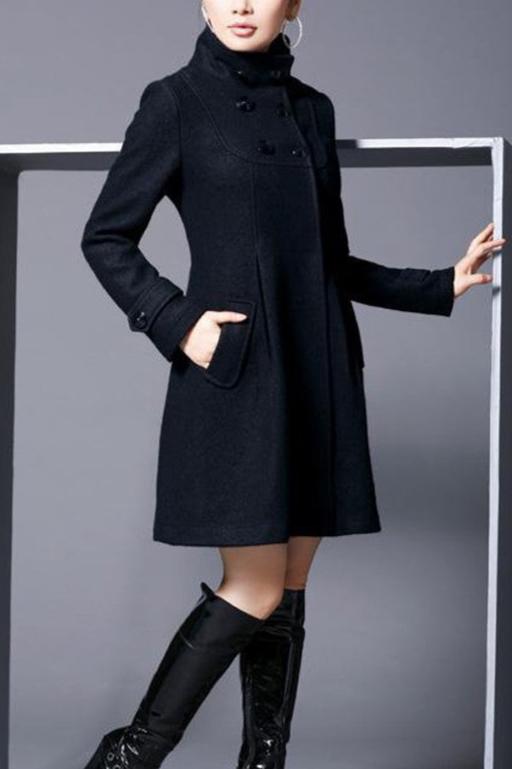 Vintage A-lijn Jas met Capuchon | Elegant & Warm