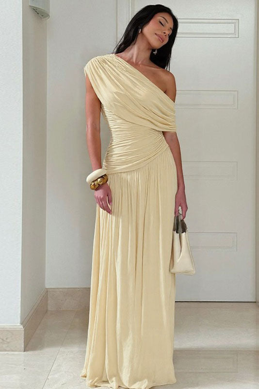 Diana Dress | One-Shoulder Maxi | Tijdloze Elegantie