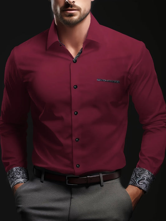 Heren Slim-Fit Overhemd | Elegant & Stijlvol | Perfect voor Elke Gelegenheid