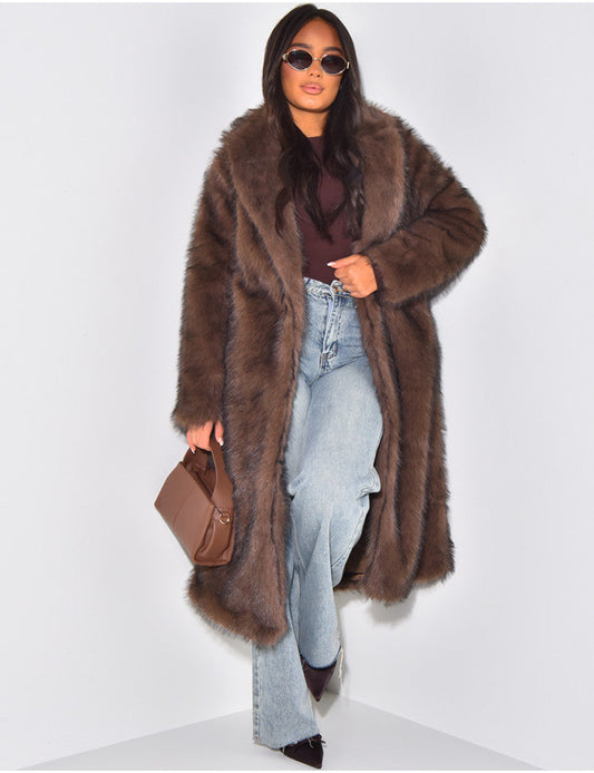 Luxe Faux Fur Coat | Oversized Glam | Warme Statementstijl