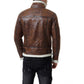 Heren Kunstleren Winterjas | Imitatiebont Voering | Shearling Aviator Style