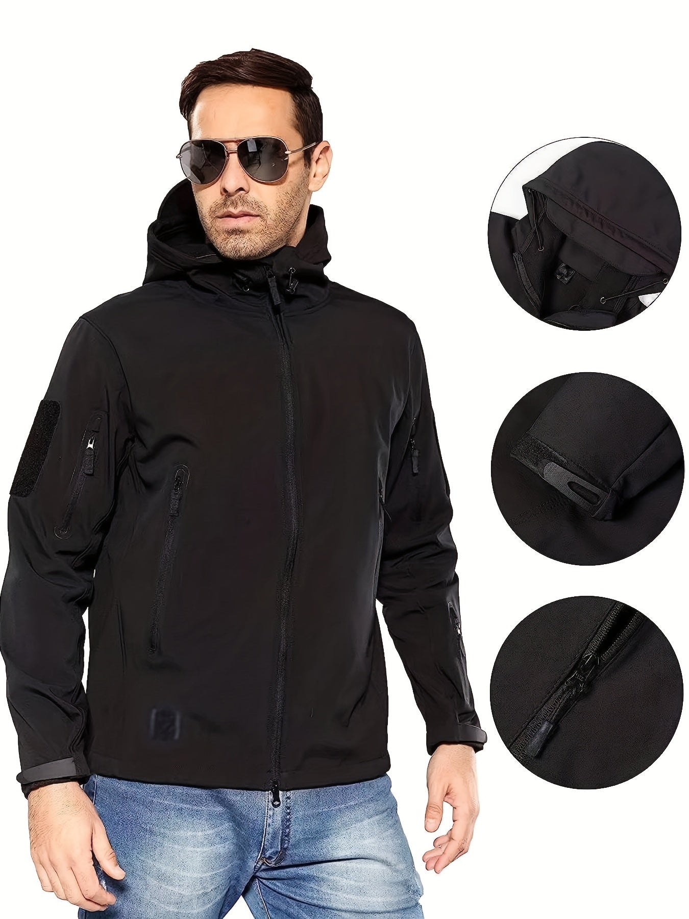 Heren Tactical Softshell Jas | Wind- & Waterdicht | Outdoor & Militair Stijl