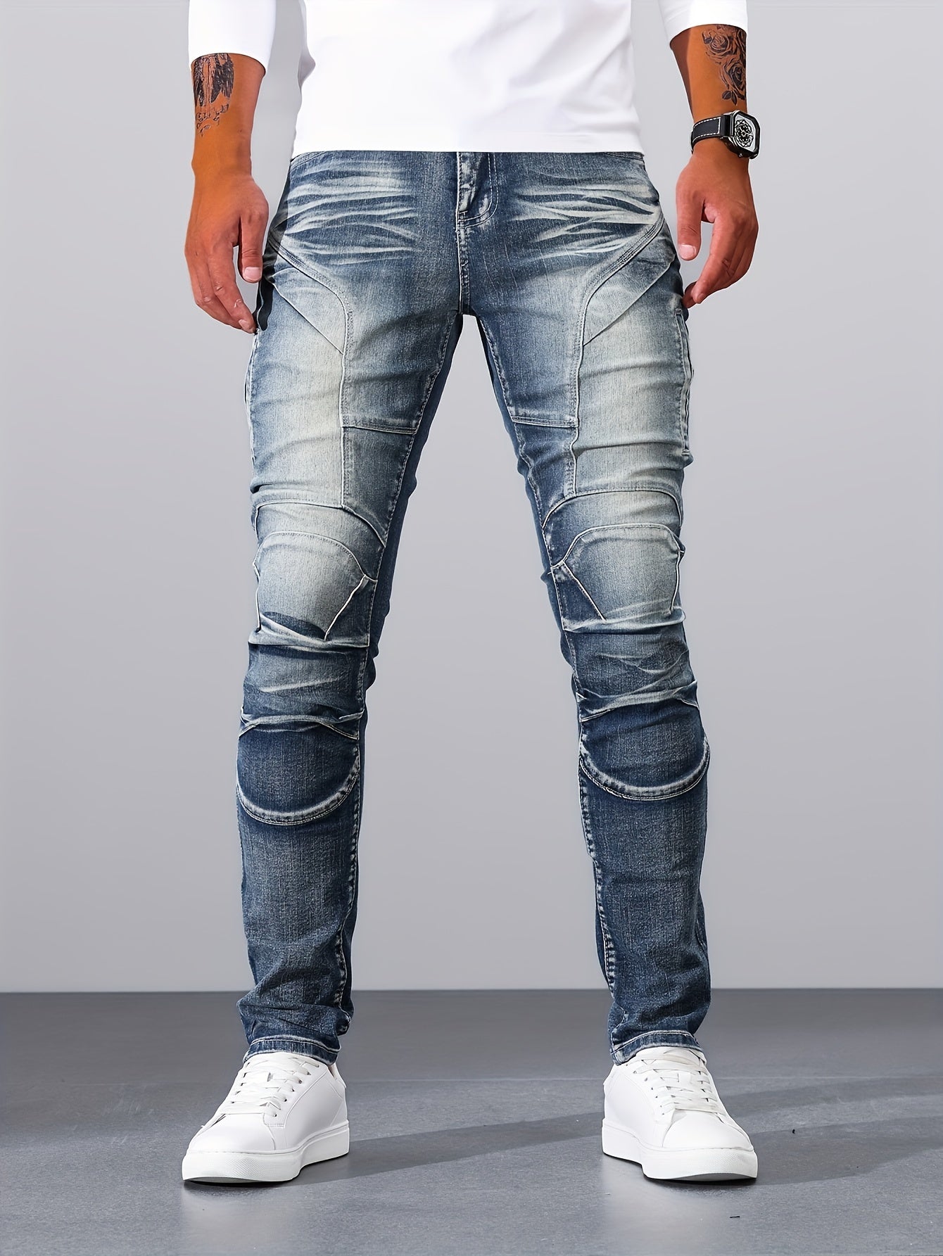 Heren Slim Fit Jeans | Stretch Denim | Vintage Washed Look