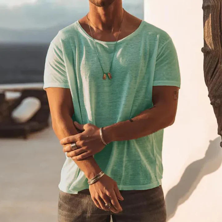 Coastline Tee | Luchtig T-shirt | Zomerse Textuur