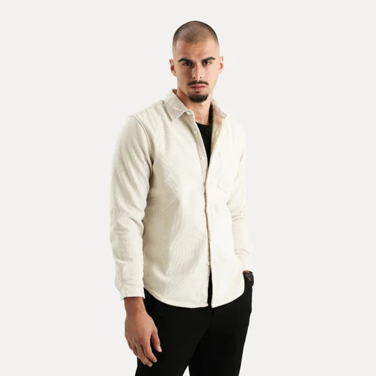 Heren Corduroy Overhemd | Smart Casual | Zachte Ribstructuur