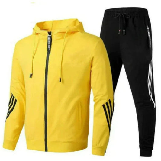 Velocity Tracksuit | Sportieve Strepen | Full-Zip Energie