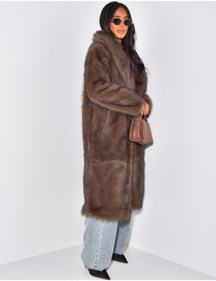 Luxe Faux Fur Coat | Oversized Glam | Warme Statementstijl
