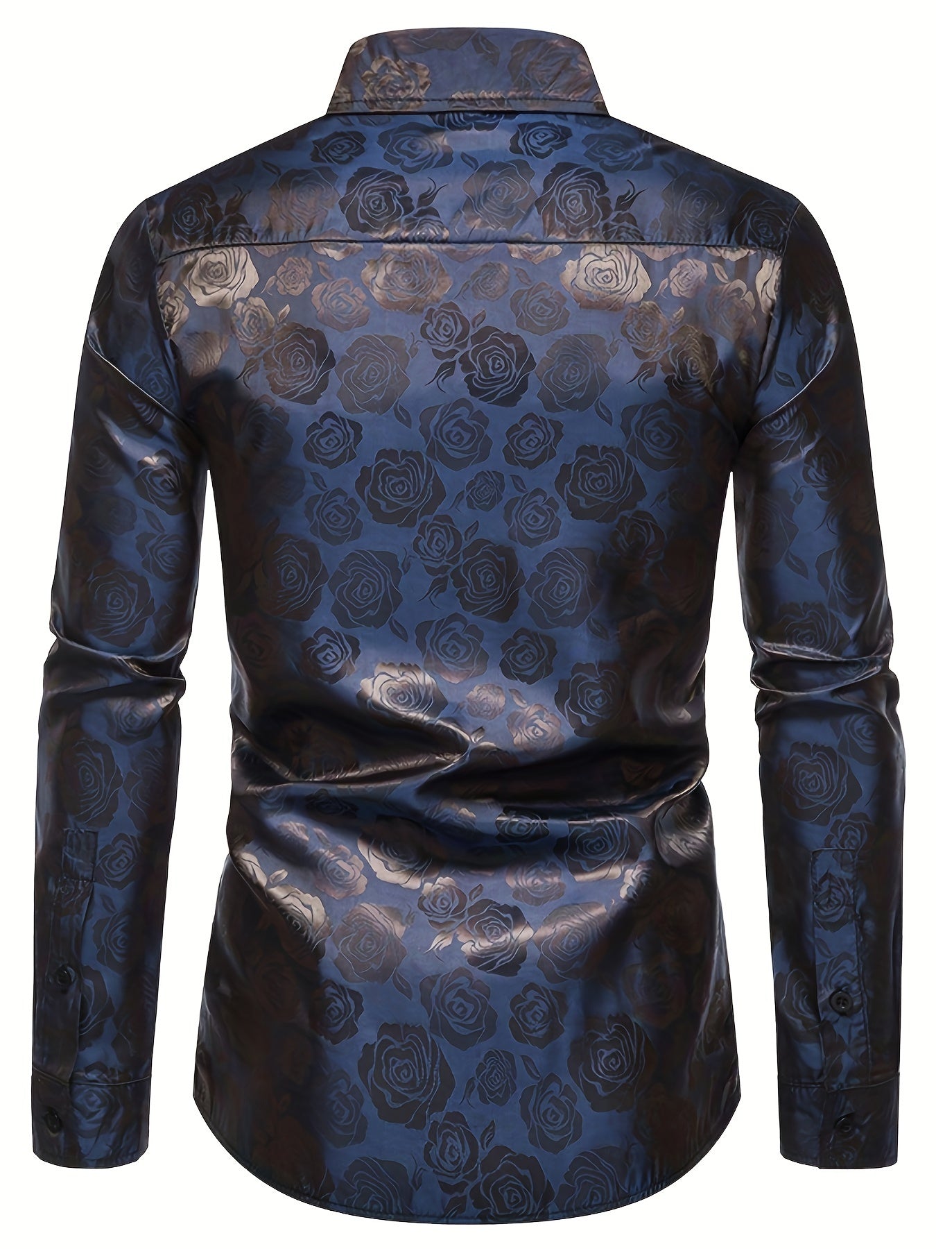 Jacquard Satijnen Overhemd voor Heren | Slim Fit | Luxe Bloemenstructuur