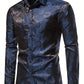 Jacquard Satijnen Overhemd voor Heren | Slim Fit | Luxe Bloemenstructuur