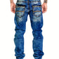 Acid Wash Jeans Heren | Katoenmix | Tapered Fit met Stoere Look