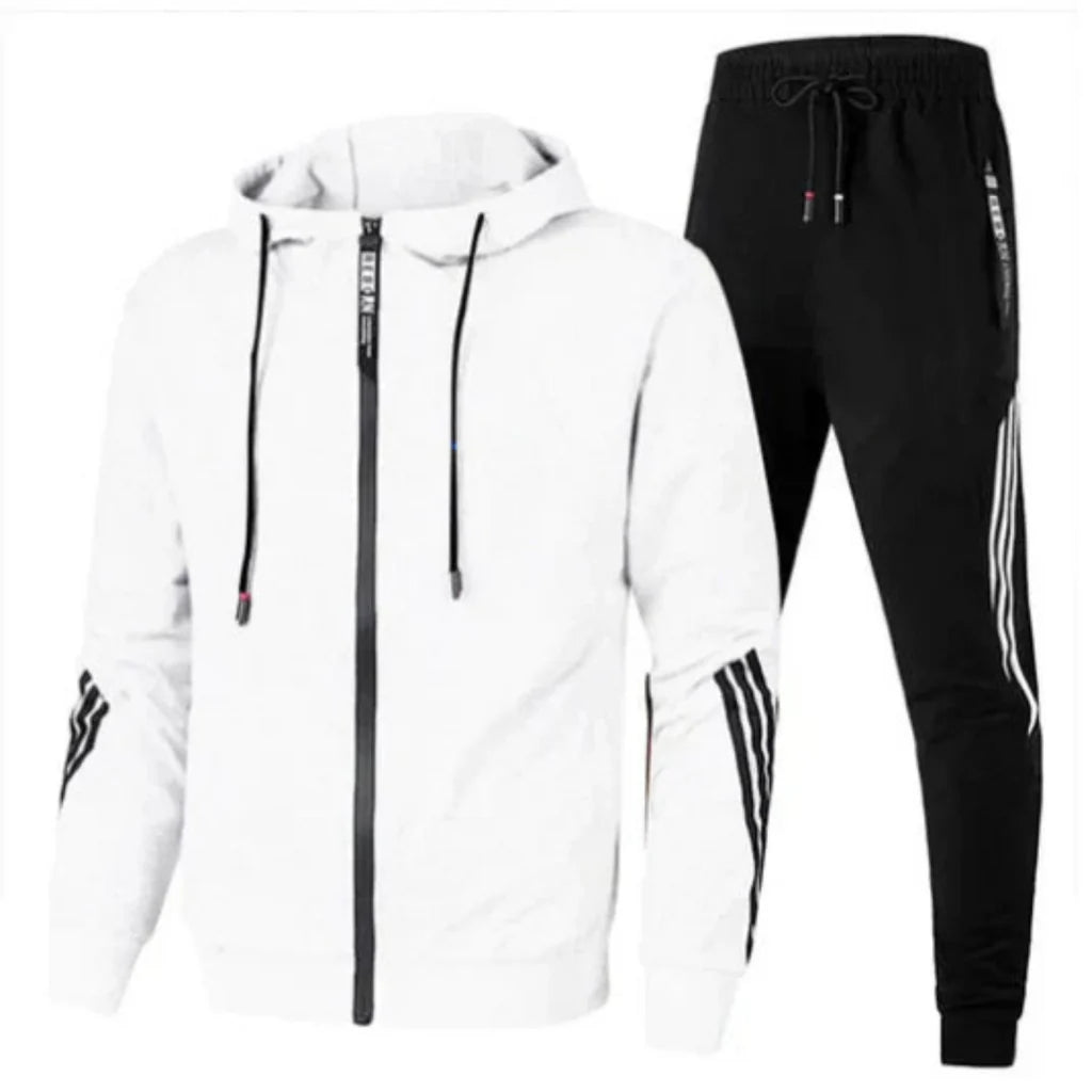 Velocity Tracksuit | Sportieve Strepen | Full-Zip Energie