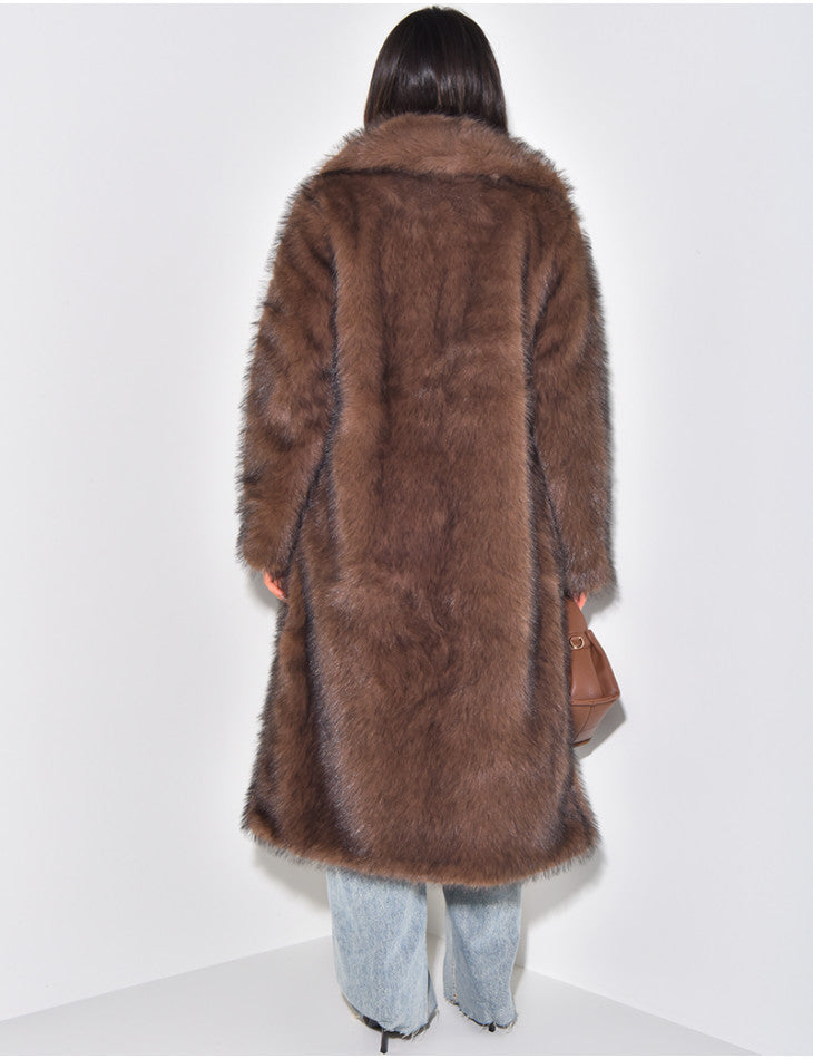 Luxe Faux Fur Coat | Oversized Glam | Warme Statementstijl
