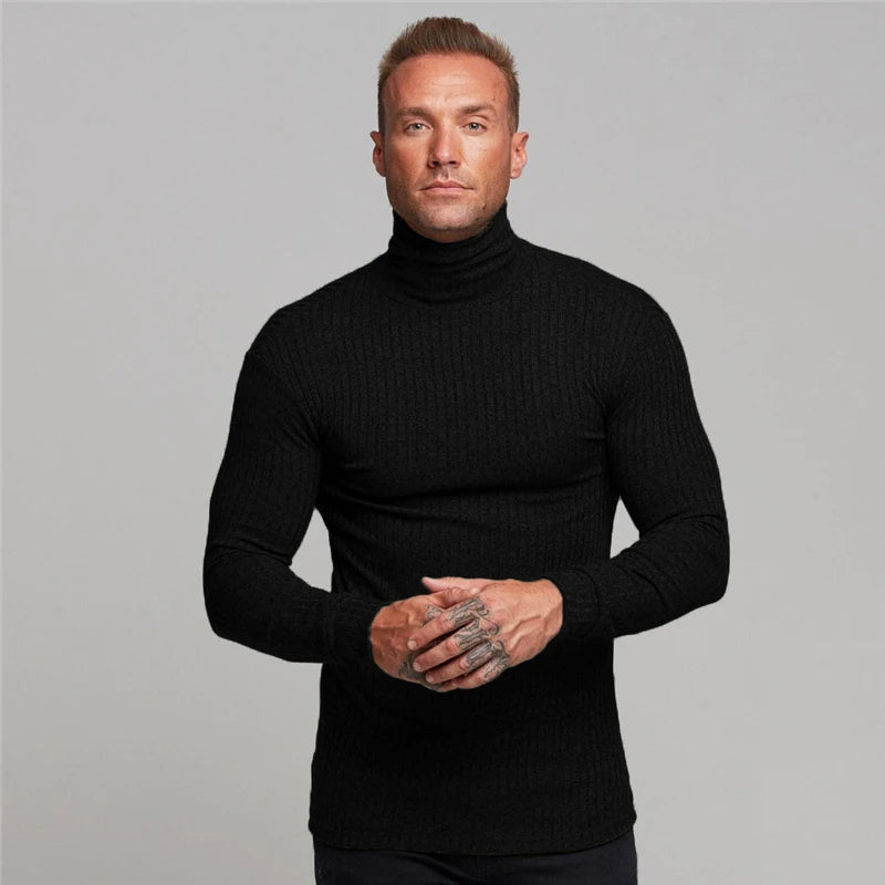 Heren Coltrui Ribgebreid | Slim Fit | Winter Essentials
