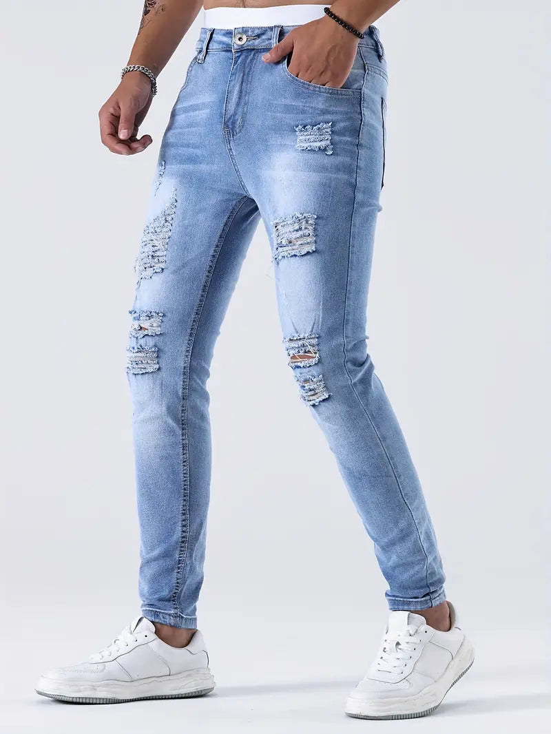Impact Denim | Destroyed Skinny Fit | Gebleekte Streetlook