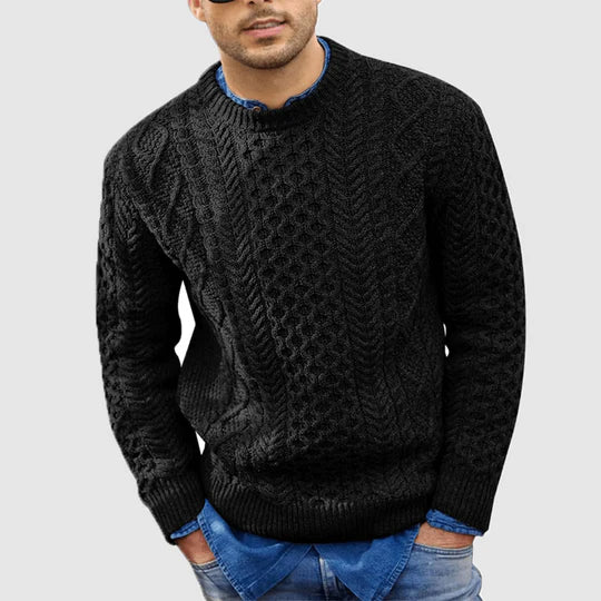 Heren Gebreide Trui | Kabelpatroon | Comfort Fit Winter Essential